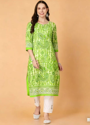 National style Women Kurt Casual Dress Kurtta Straight Casual Ethnic Slit hem 3D Design Suitable Ladies Abito Donna Musulmana
