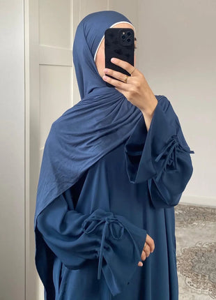 Ramadan Arabic Muslim Women Modest Dress 2025 Elegant Dubai Plain Abaya Islamic Church Clothing Fashion Loose Turkey Solid Robe