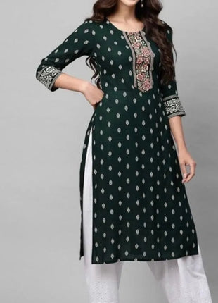 Women's Kurt Fashionable And Elegant Long Sleeved Straight Tube Casual O-neck Peacock Pattern Kaftan Marroqui Mujer