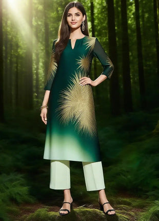 Muslim Dress Kurt Women's Fashionable Straight Tube Casual National style Picture Multiple National Style Robe Femmes Musulmans