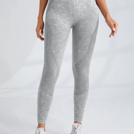 Women Seamless Gym High Waist Yoga Pants Hip Lifting Outdoor Sports Tight Waist Letter Sand Washed Pants Exercise Yoga Leggings