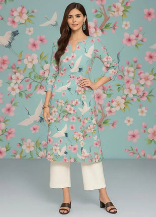 National style Women Kurt Casual Dress Kurtta Straight Casual Ethnic Flower Mandarin 3D Design Suitable Ladies Abaya Muslim