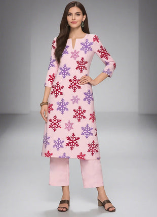 Muslim Kurt Women's Casual Fashion Dress Long Sleeved Straight Tube Casual Ethnic Flower Kaftan Moroccan Women Robe