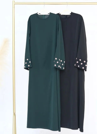 2024 Daisy Embroidery Muslim Modest Dress for Women Eid Saudi Arabia Dubai Abaya Luxury Islam Turkey Holiday Party Jalabiya Robe