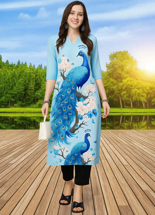 Muslim Kurtta Women Casual Fashion Dress Straight Tube Casual Ethnic Vetement Femme Peacock National style Kaftan Dress Moroccan