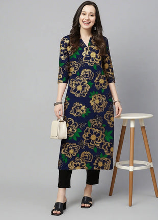 Muslim Kurt Women's Fashionable And Comfortable Kurt Dress Long Sleeved Straight Tube Casual Ethnic Middle Eastern Arabic Dress