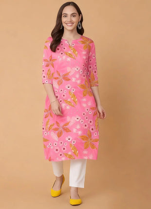 Muslim Kurt Women's Casual Fashion Dress Long Sleeved Straight Tube Casual Ethnic Flowers National Style Musluman Bayan Elbise