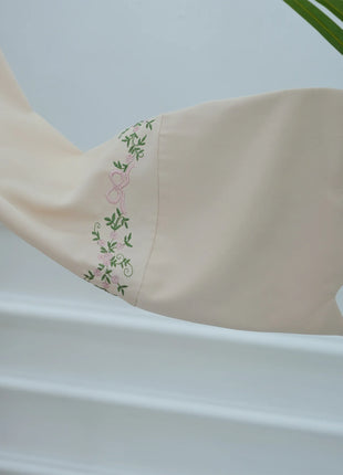 Luxurious Floral Embroidery Hijab Dress for Muslim Women Elegant Dubai Modest Abaya Eid Islam Party Jalabiya Turkey Kaftan Robe