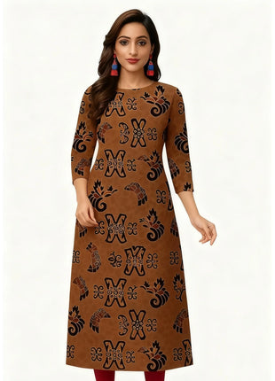 Women's Kurt Fashionable And Elegant Muslim Kurtta Straight Tube Casual Comfortable Dress 2026 Abito Donna Musulmana Slit hem