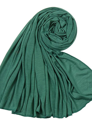Hot Muslim Fashion Woman Soft Hijabs Scarf Shawl Plain Cotton Jersey Scarves Turban Women Long Shawls Head Wrap Headband Abaya