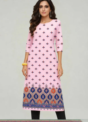 Muslim 2026 Dress Kurt Women's Fashionable And Elegant Slit Hem Kurtta Straight Tube Casual Modest Dress Abito Donna Musulmana