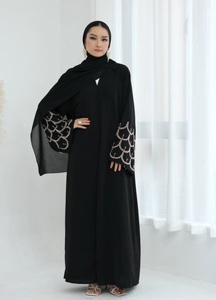 2025 Middle Eastern Islam Outfit for Muslim Women Luxury Dubai Modest Abaya Dress Eid Arabic Cardigan Plain Turkey Kaftan Robe