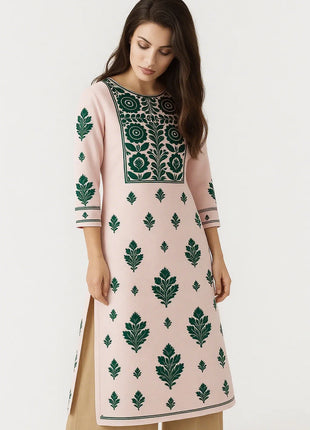 Muslim Dress Kurt Women's Fashionable And Elegant Straight Tube Slit hem Colorful Islamic Clothing For Women Girls Prayer Dress