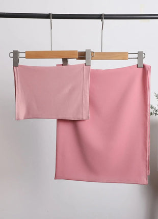 2 Piece Set Chiffon Hijab Matching Undercap Chiffon Scarf with Matching Underscarf Shawls Scarves Head Scarf Headwraps for Women