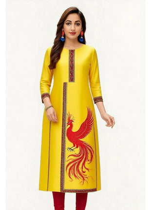National style Kurtta Women Fashion Comfortable Slit hem Straight Casual Ethnic Peacock Pattern New Dress Ladies Turkish Abaya