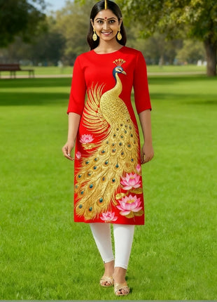 Muslim Dress Kurt Women's Fashionable And Elegant Slit hem Straight Tube Casual Kurtta Pattern Islamic Clothing For Women