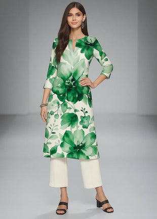 Muslim Kurt Women's Fashion Comfortable Dress Long Sleeve Straight Tube Casual Ethnic Flowers Regular Size New Dress