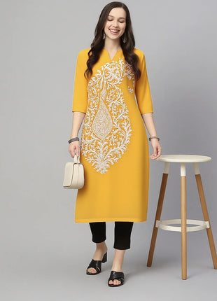 National style Muslim Women Kurtta Casual Dress Long Sleeve Straight Casual Ethnic Mandarin 3D Design Suitable Caftan Femme