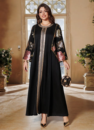 Eid Sequins Muslim Dress for Women Embroidery Party Long Dresses Robe Ramadan Dubai Kaftan Islam Vestidos Jalabiya Dresses 2025