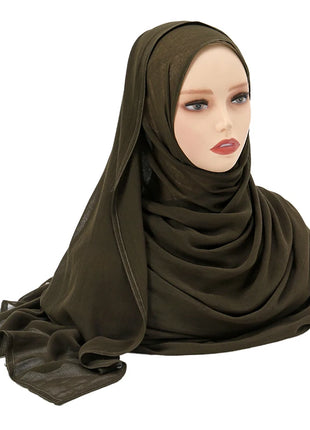 Muslim Modal Hijab Rayon Cotton Shawls for Women Plain Scarf Big Size Headscarf Islamic Turban Headband 190*85cm