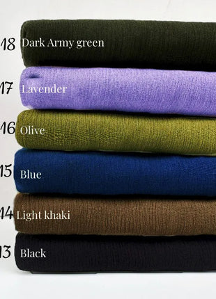 61 Colors Soft Cotton Viscose Scarf Rayon Material Muslim Hijab Mid Eastern Plain Solid Color Headscarf With Tassel