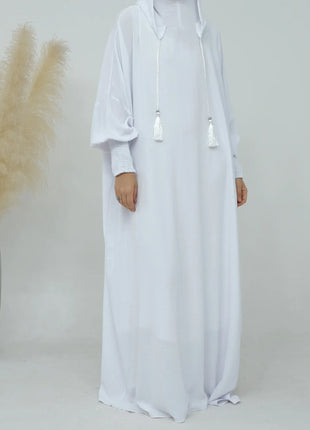 2024 Clothes for Muslim Women Fashion Summer Autumn Muslim Long Sleeve Solid Color Long Abaya Hijab Dress Kaftan Abaya Dubai
