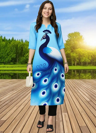 Muslim Kurt Women's Fashion Comfortable Dress Straight Tube Ethnic Vestiti Peacock Marocchini Donna Caftan Dress Moroccan Abaya