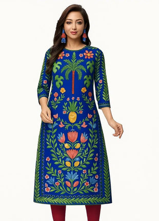 Muslim Kurt Women's Fashion Comfortable Dress Straight Tube Ethnic Vestiti Marocchini Donna Abito Donna Musulmana Slit hem