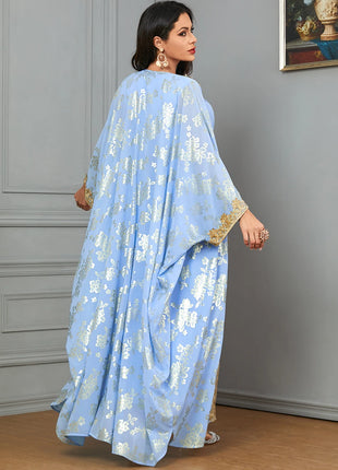 Women's Eid Abaya 2-Piece Set — Embroidered Jalabiya Party Dress