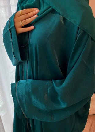 2024 Muslim Modest Cardigan for Women Eid Arab Abaya Dubai Dress Islamic Daily Long Sleeve Clothing Turkey Solid Color Coat Robe