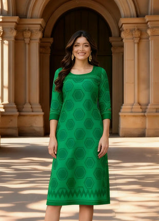 Muslim Kurt Women's Casual Fashion Dress Slit hem Straight Tube Casual Turkish Abaya National Style Musluman Bayan Elbise