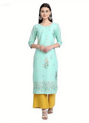Muslim Dress Kurt Women's Fashionable And Elegant Slit hem Straight Tube Casual Flowers Pattern Robe Abito Donna Musulmana