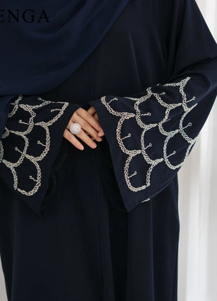 2025 Middle Eastern Islam Outfit for Muslim Women Luxury Dubai Modest Abaya Dress Eid Arabic Cardigan Plain Turkey Kaftan Robe