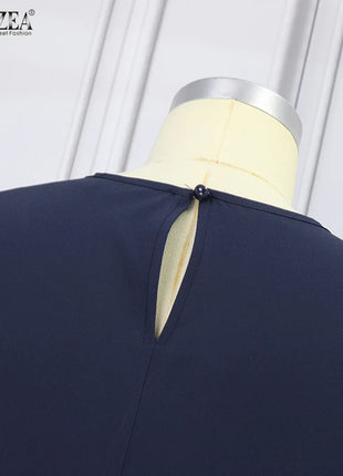 ZANZEA IsIamic Long Vestidos Robe Muslim Hijab Dresses Long Sleeve Maxi Sundress Abayas For Women Elegant Floral Printed Dress