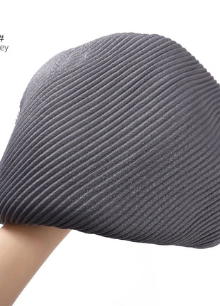 New Breathable Soft Solid Color Silver Silk Crumpled Shiny Pleated Shawl Women's Hair Towel Scarf One Piece Dropshipping