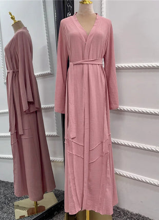 Kaftan Dubai 2024 Luxury Long Loose Muslim Ramadan Open Abaya Evening Dresses Women's Prayer Garment Femme Musulmane Vestidos