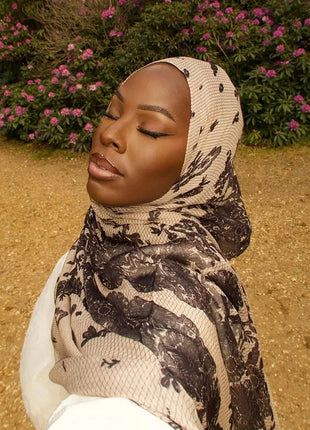 Ramadan Muslim Hijabs Women Solid Gradient Scarves Shawl Luxury Eid Watercolour Hijab Wrap Islam Turban Female Party Headscarf