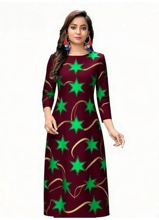 National style Women's Kurtta Casual Fashion Dress Slit hem Straight Tube Casual Ethnic Flower Muslim Kaftan Dresses Morocco