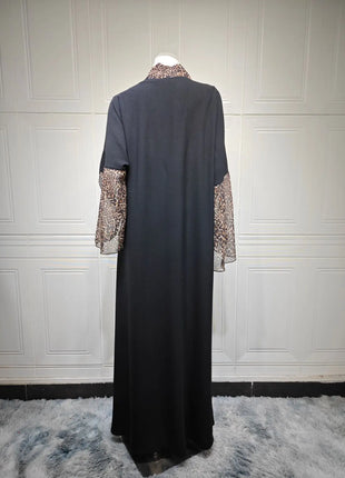 Eid Women Muslim Abaya Leopard Cardigan with Scarf Dress 2025 Vestidos Largos Caftan Robe Jalabiya Ramadan Morocco Dubai Kaftan