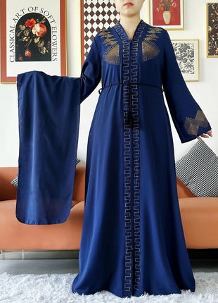 2024 Women Elegant Party Dress Chiffon Open Abaya Muslim Women Dress Islamic Clothing Cardigan Abaya Women Muslim Dress