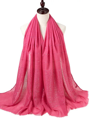 Cotton Linen Hijabs Scarf Turban Hijab Comfort Wearing Soft Paillette Shawls Fringed Muslim Fashion Women Scarves Hijab Ramadan