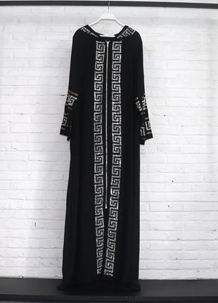 African ethnic clothing robe hooded hot diamond dress long sleeve z