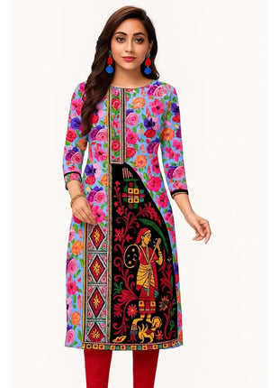 Muslim 2026 Women's Kurt Fashionable And Elegant Straight Tube Casual Slit hem Pattern Flowers Comfortable Dress Abayas Femme