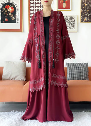 Laxury Design New Women Elegant Dress Chiffon Open Abaya Muslim Women Dress Islamic Clothing Cardigan Abaya Women Muslim Dress