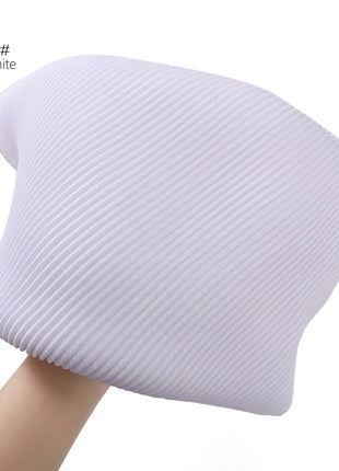 New Breathable Soft Solid Color Silver Silk Crumpled Shiny Pleated Shawl Women's Hair Towel Scarf One Piece Dropshipping