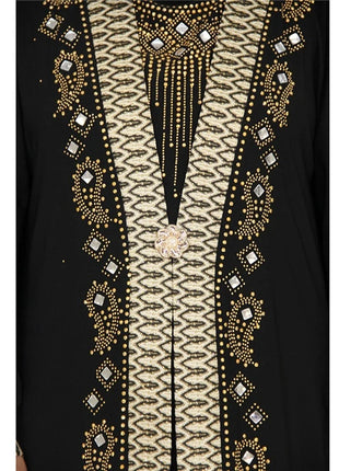 Dubai Arab Islam Abaya Women Muslim Long Dress Sequin Beading Kaftan Robes Elegant Splice Maxi Dresses Islamic Clothing Caftan
