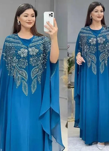 Abayas For Women Dubai Luxury 2024 Chiffon Boubou Muslim Fashion Dress Caftan Marocain Wedding Party Occasions Djellaba Femme
