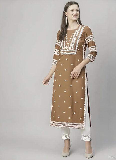Muslim Women's Fashionable Comfortable Kurtta Dress Slit Hem Straight Tube Casual Ethnic Abaya Women Dress Abaya Turkish Abaya
