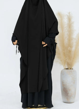 Eid Muslim Women Khimar Hijab Islamic Dubai Solid Color Scarves Turban Arab Ladies Praying Headdress Ramadan Long Headscarf 2025