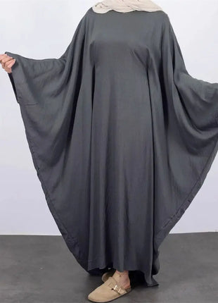 Ramadan Eid Soft Crepe Khimar Batwing Abaya Dubai Islam Muslim Modest African Dresses For Women Kaftan Kebaya Robe Femme Musulma